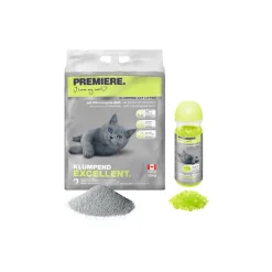 PREMIERE Excellent Citronnelle Litière agglomérante 12 kg au désodorisant^ Accessoires Litière|Litière Pour Chat