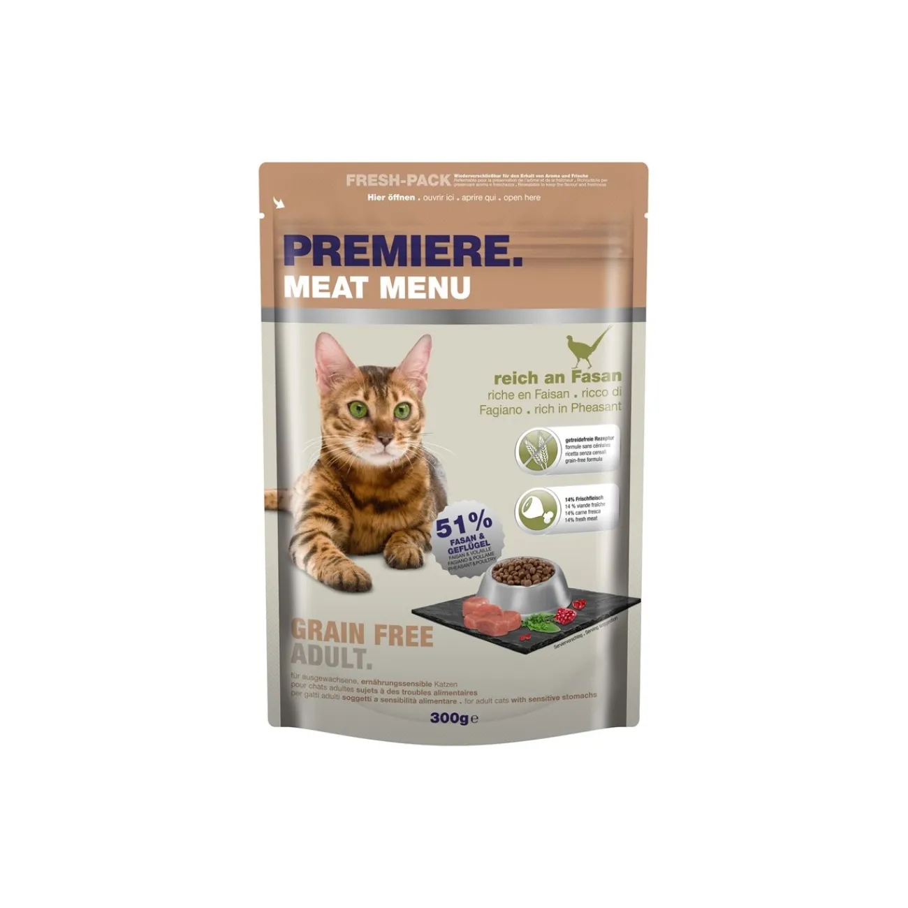 PREMIERE Grainfree Faisan 300 g^ Croquettes Pour Chat