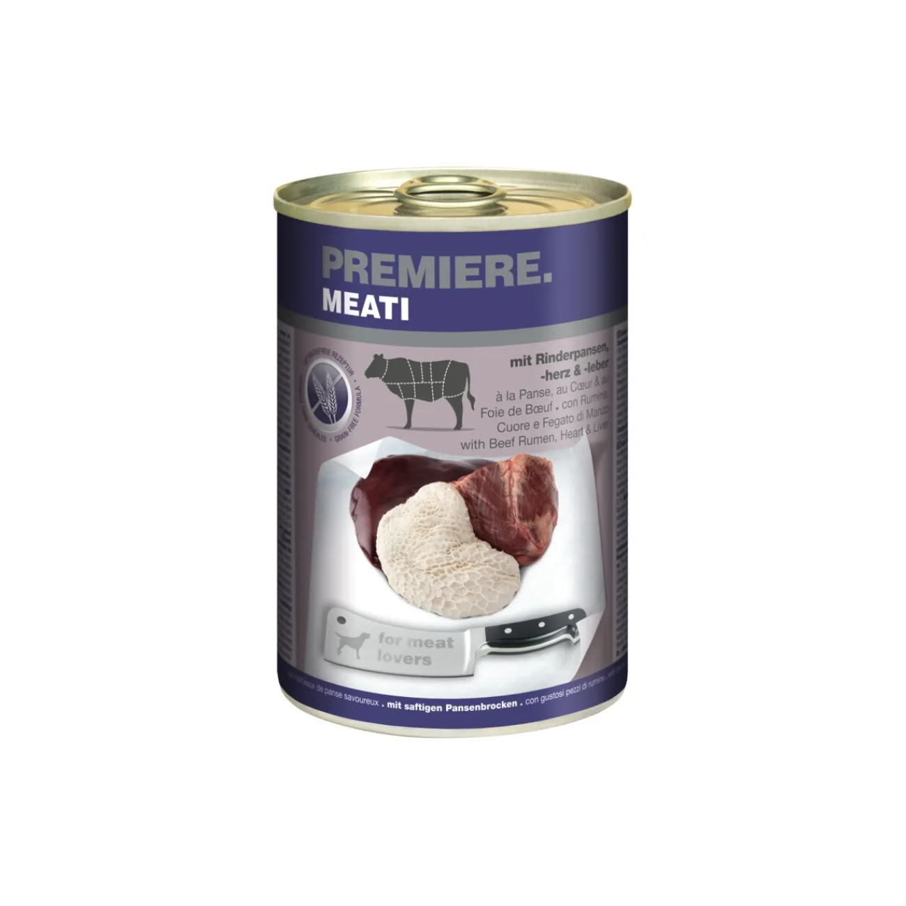 PREMIERE Meati Panses, cœurs et foies de bœuf 6x400 g^ Nourriture Humide
