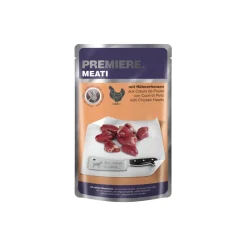 PREMIERE Meati Pouch Adult Cœur de poulet 5x500 g^ Nourriture Humide