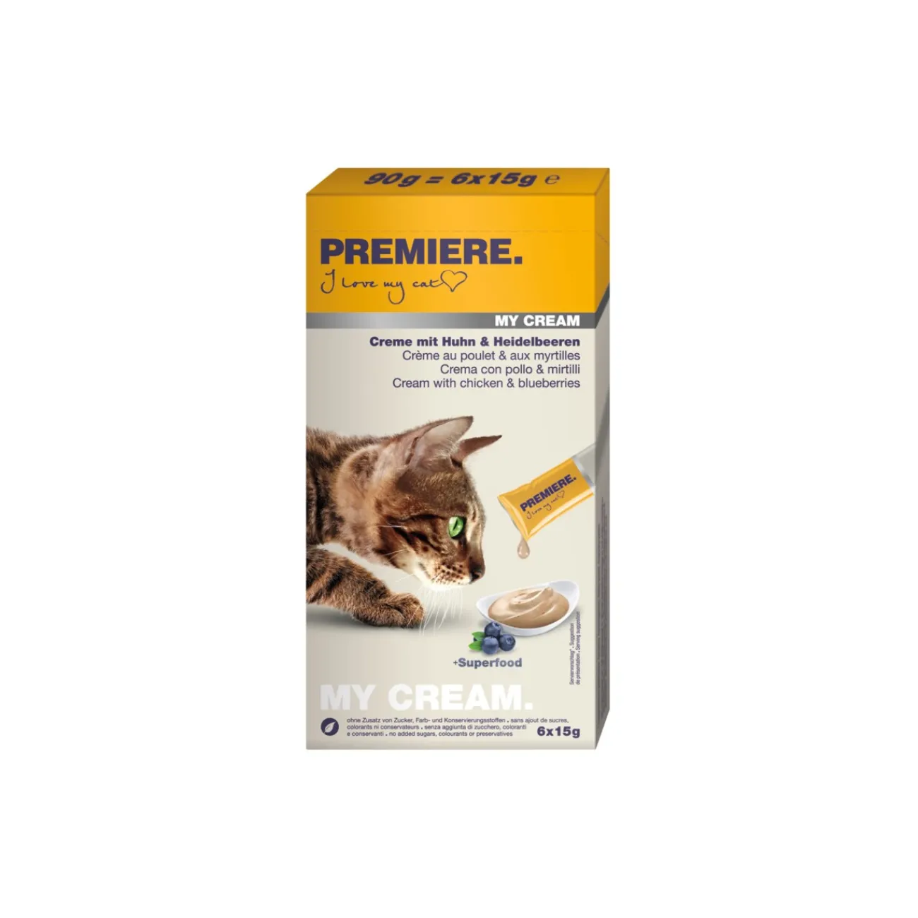 PREMIERE My Cream 11 x 6 x 15 g Poulet & myrtilles^ Friandises