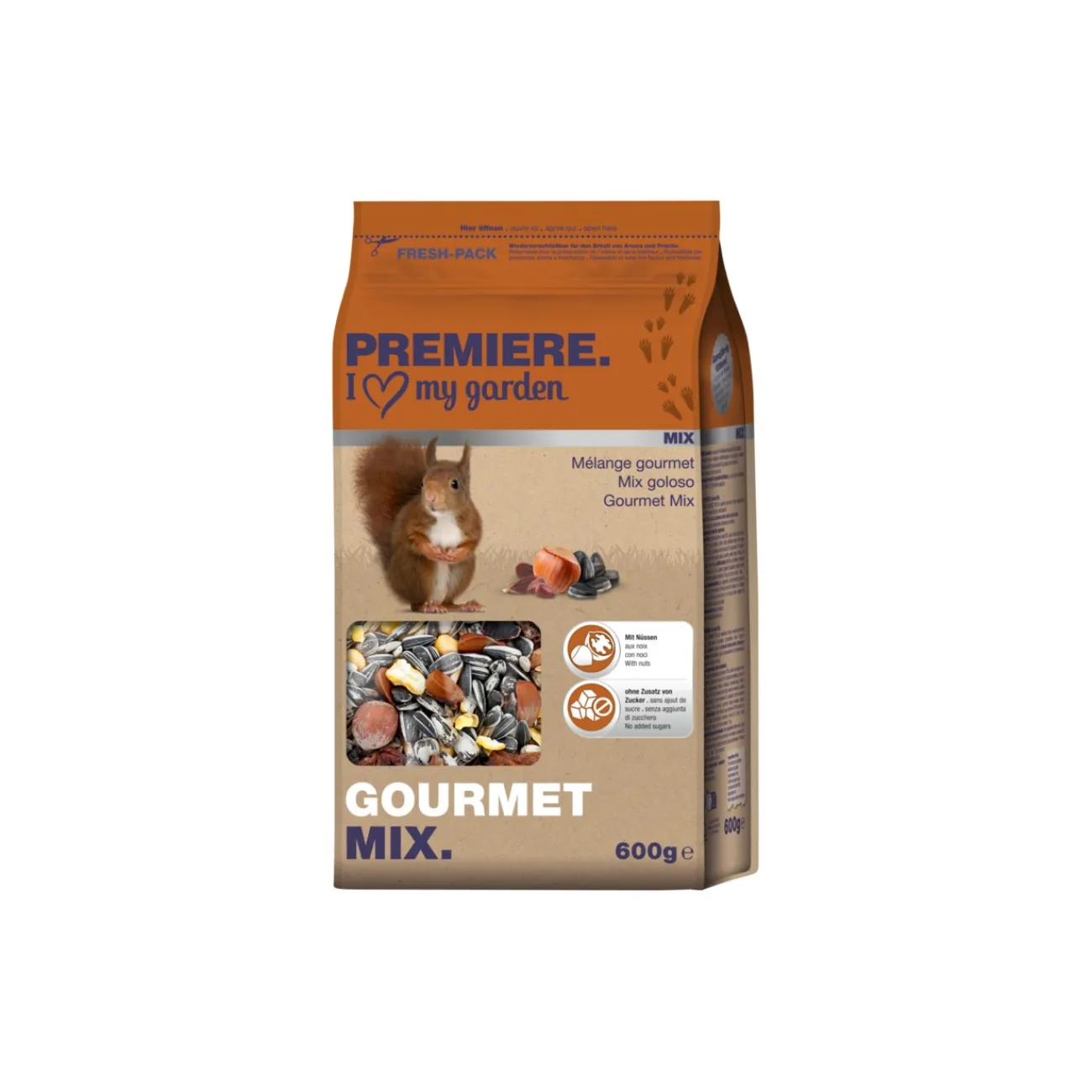 PREMIERE Nourriture pour écureuils Gourmet Mix 600 g^ Écureuil
