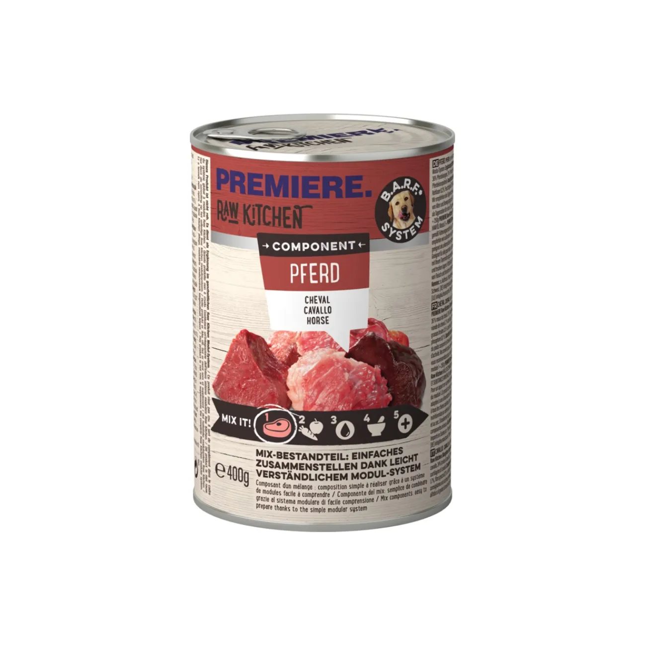 PREMIERE RAW KITCHEN Cheval 6x400 g^ Barf/ Nourriture Surgelée|Nourriture Humide