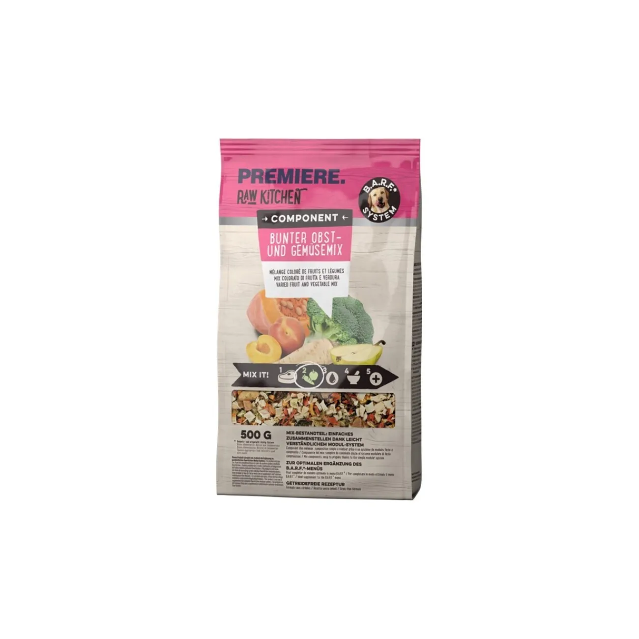 PREMIERE RAW KITCHEN Mélange de légumes et fruits 500 g^ Nourriture Supplémentaire|Barf/ Nourriture Surgelée