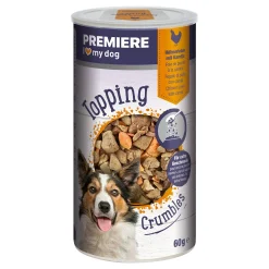 PREMIERE Topping Crumble 6x60 g Foie de poulet à la carotte^ Friandises