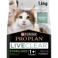 PRO PLAN Liveclear Sterilised Adult Dinde 1,4 kg^ Croquettes Pour Chat