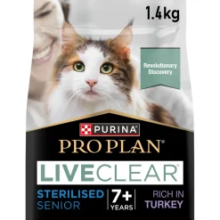 PRO PLAN Liveclear Sterilised Senior 7+ dinde 1,4 kg^ Croquettes Pour Chat