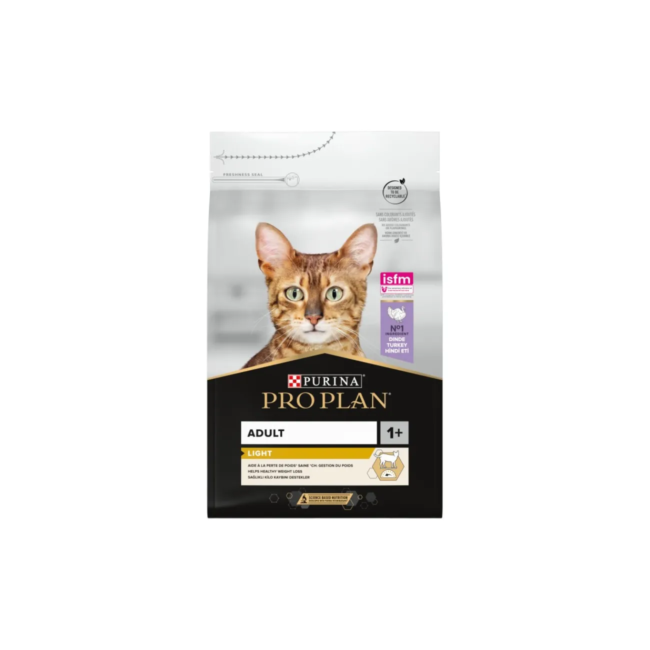 PRO PLAN Purina Adult Light - Riche En Dinde 3 kg^ Croquettes Pour Chat