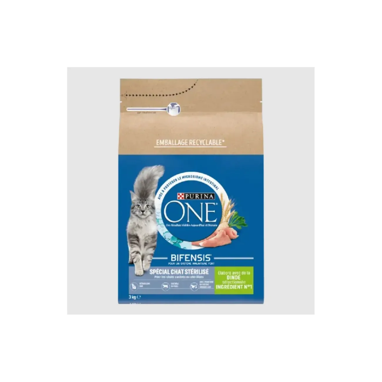 Purina ONE Croquettes pour Chat Stérilisé à la Dinde 3 kg^ Croquettes Pour Chat