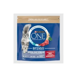 Purina ONE Croquettes pour Chat Stérilisé au Bœuf et au Blé 1,5 kg^ Croquettes Pour Chat