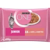 Purina ONE Junior Nourriture pour chaton tendre humide en sauce saumon 12x4x85 g^ Nourriture Humide|Nourriture