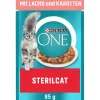 Purina ONE Spécial Chat Stérilisé 26 x 85 g au saumon et carottes^ Nourriture Humide