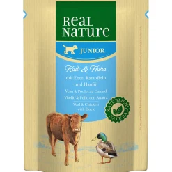 REAL NATURE Junior Pouch 6x300 g^ Nourriture Humide|Nourriture