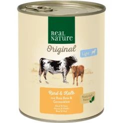 REAL NATURE Light Bœuf et veau 6x800 g^ Nourriture Humide