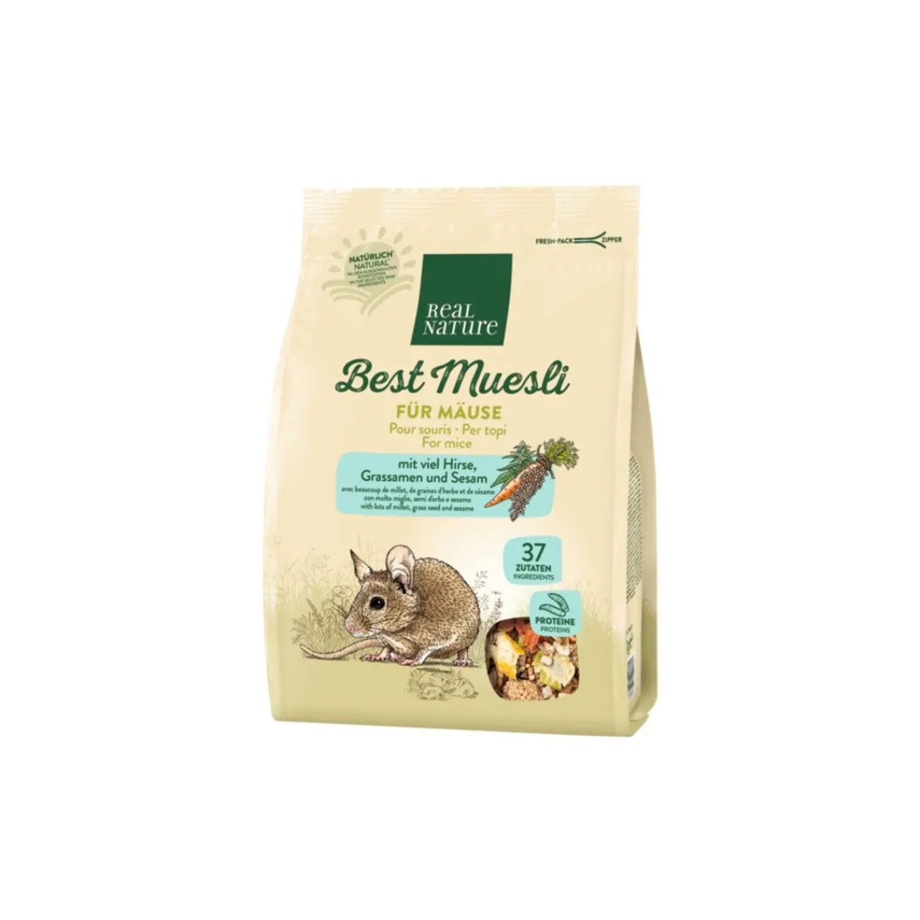 REAL NATURE Mix de muesli local pour souris 500 g^ Souris|Nourriture Principale