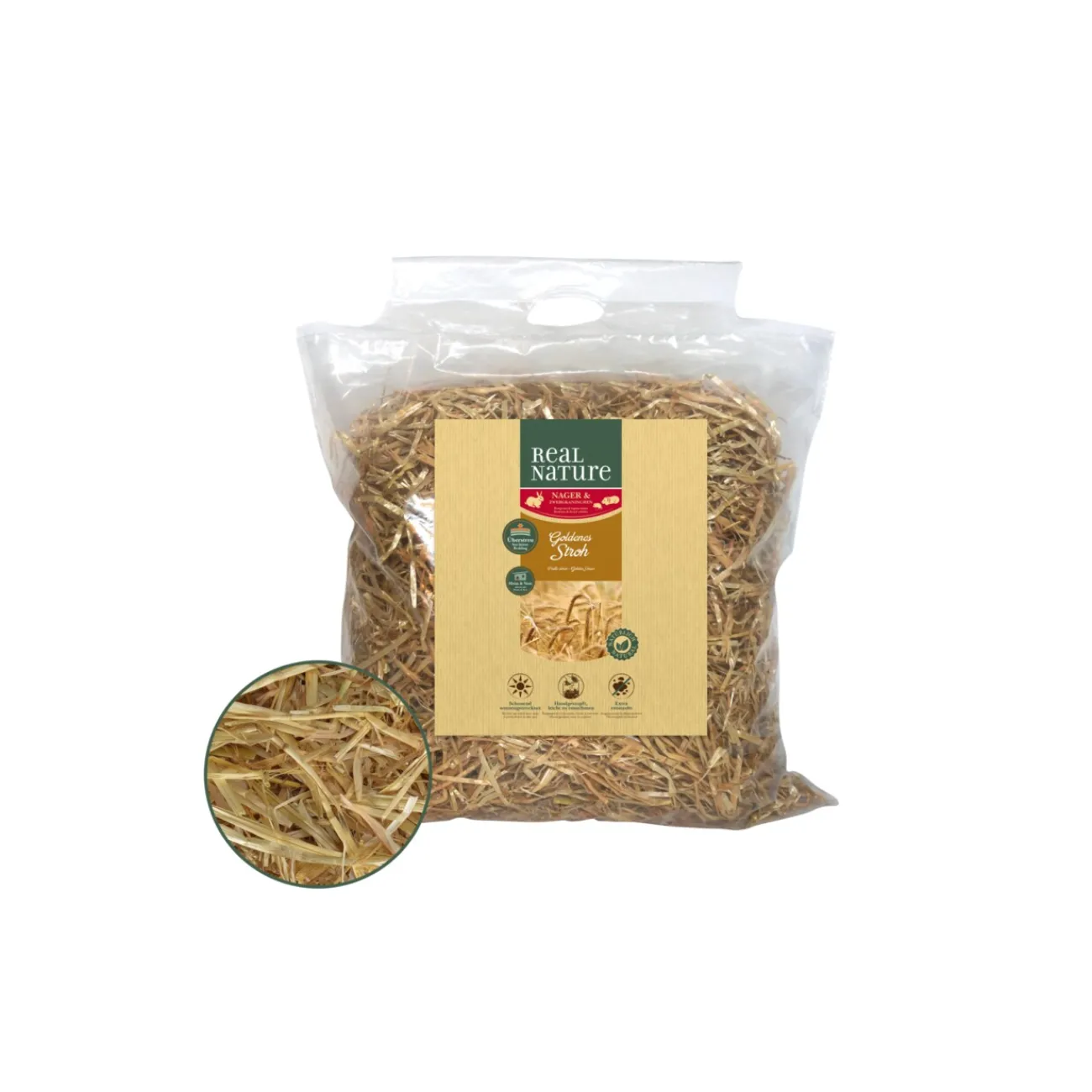 REAL NATURE Paille dorée 1 kg^ Tout Dans Poules & Basse-Cour|Litière & Paille