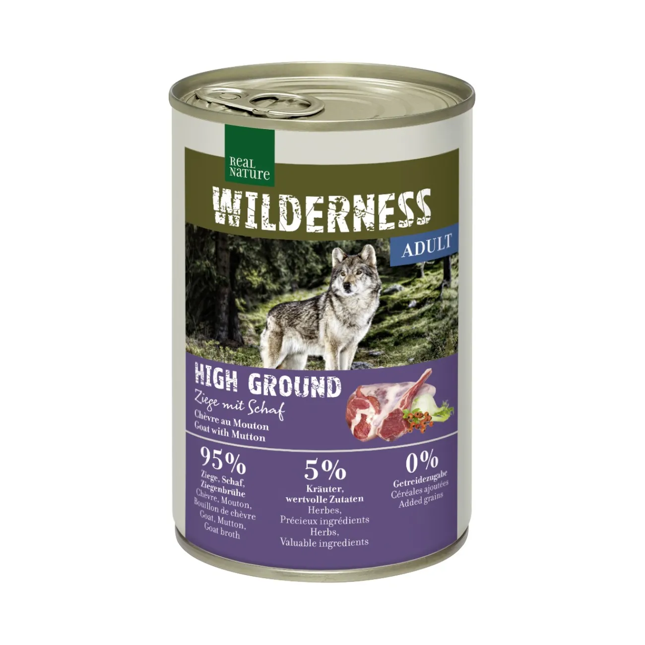 REAL NATURE Wilderness Adult High Ground 6x400 g^ Nourriture Humide