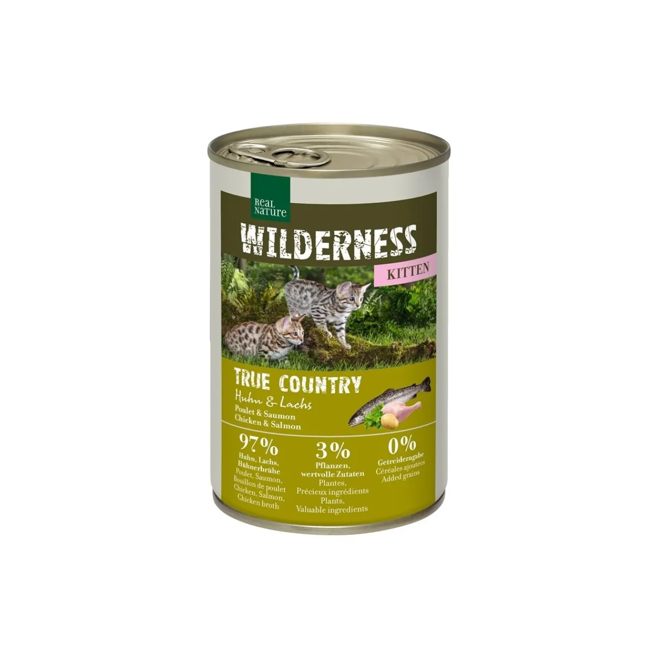 REAL NATURE WILDERNESS chatons True Country Huhn & Lachs 6x400 g^ Nourriture Humide|Nourriture