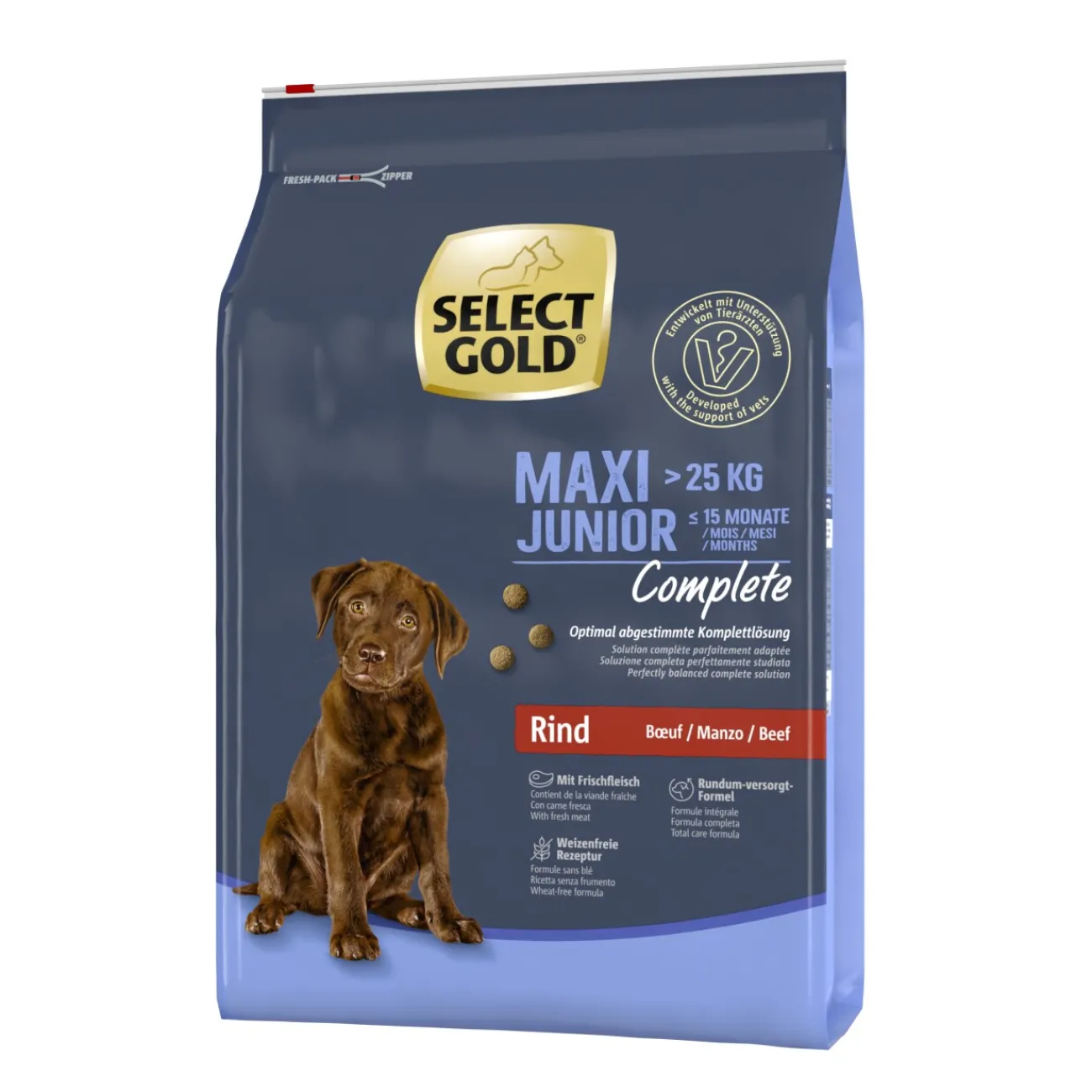 SELECT GOLD Complete Maxi Junior Bœuf 4 kg^ Croquettes|Nourriture