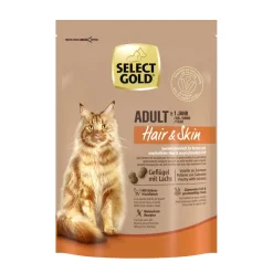 SELECT GOLD Hair+Skin Adult Saumon et volaille 300 g^ Croquettes Pour Chat