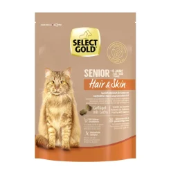 SELECT GOLD Hair+Skin Senior Volaille & saumon 300 g^ Croquettes Pour Chat