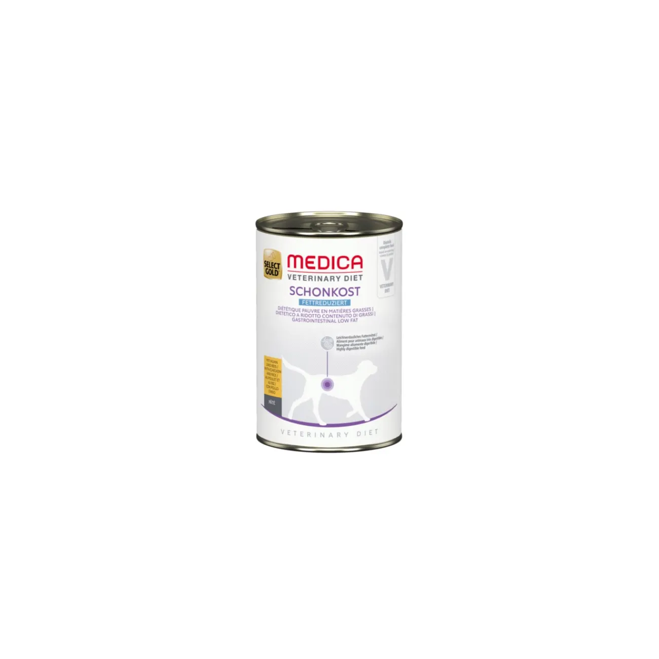 SELECT GOLD Medica Diététique à teneur réduite en matières grasses, au poulet 6x400 g^ Alimentation Diététique|Nourriture Humide