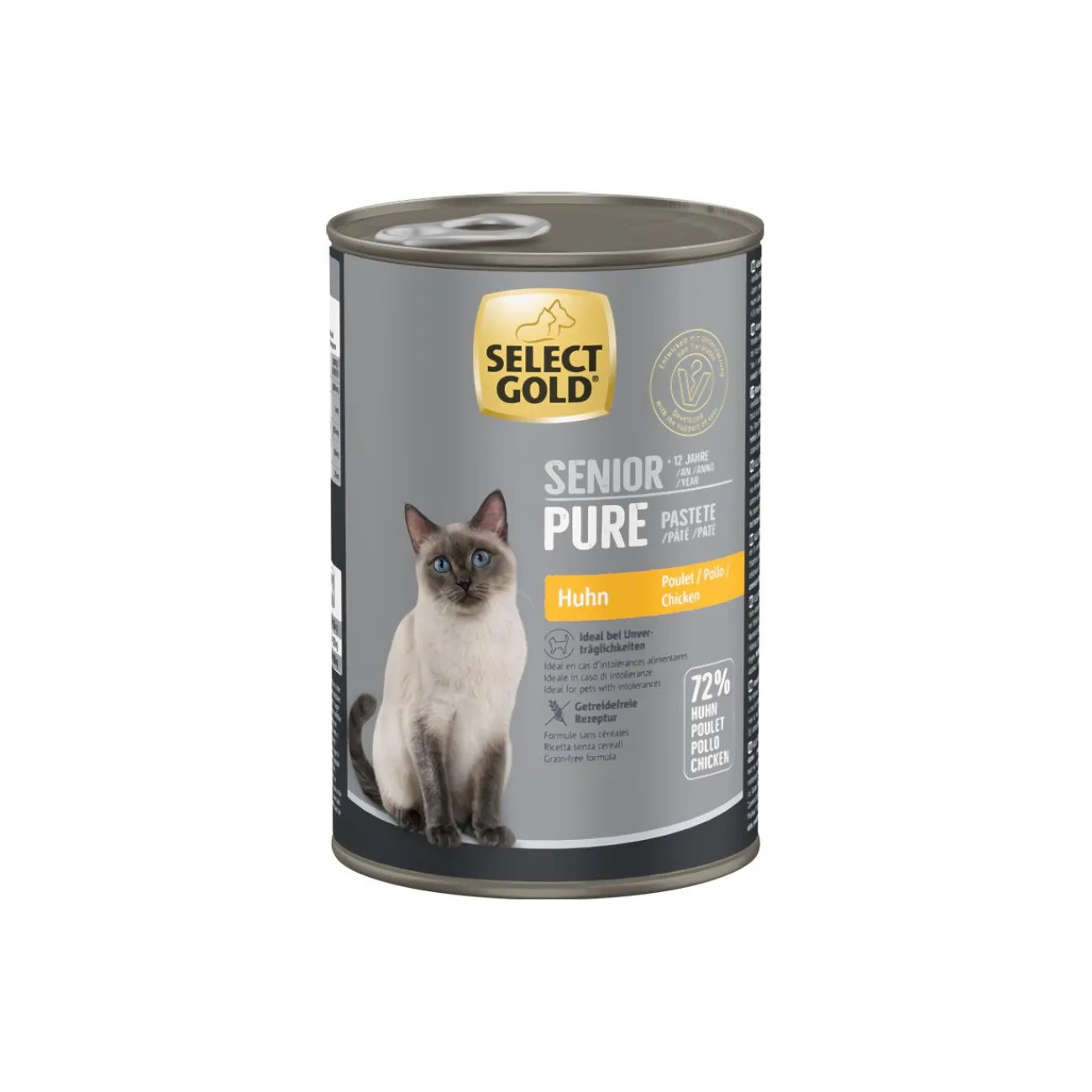 SELECT GOLD Pure Senior Paté Poulet 6x400 g^ Nourriture Humide