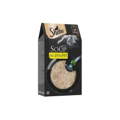 Sheba Soupe Sachets fraîcheur aux filets de Poulet pour Chat 4x40g^ Nourriture Humide