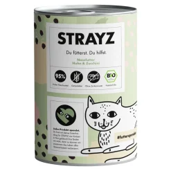 STRAYZ BIO 6x400 g Poulet et courgette^ Nourriture Humide