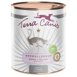 Terra Canis Nourriture humide pour chien hypoallergénique Adult autruche 6 x 800 g^ Nourriture Humide