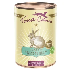 Terra Canis Nourriture humide pour chien Classic adulte Lapins 6x400 g^ Nourriture Humide