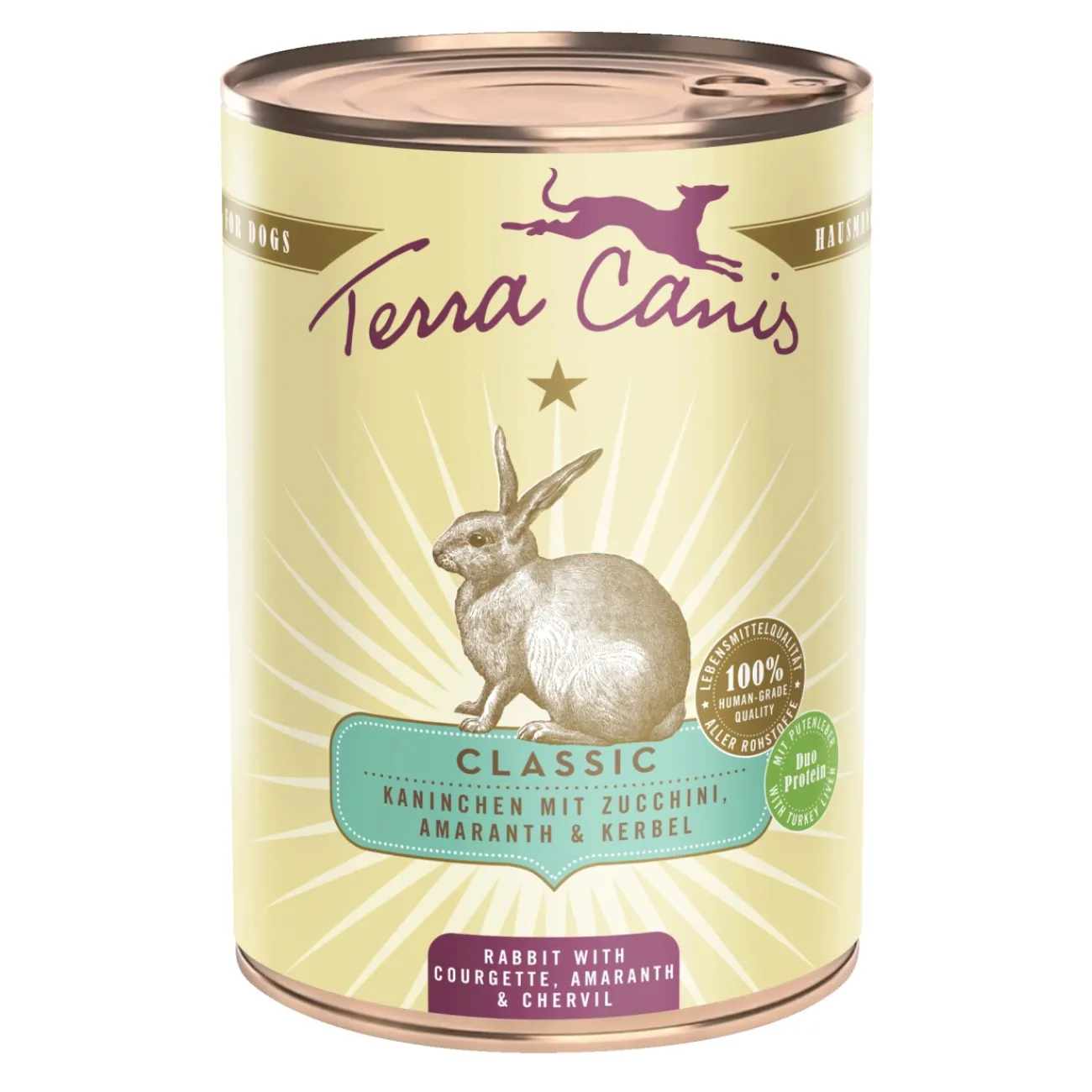 Terra Canis Nourriture humide pour chien Classic adulte Lapins 6x400 g^ Nourriture Humide