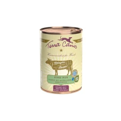 Terra Canis Viande PURE 6 x 400 g Pur bœuf^ Barf/ Nourriture Surgelée|Nourriture Humide