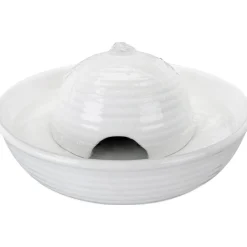 Trixie Fontaine à boire Vital Flow Mini, céramique, 0,8 l/ø 24×10 cm, blanc^ Fontaines