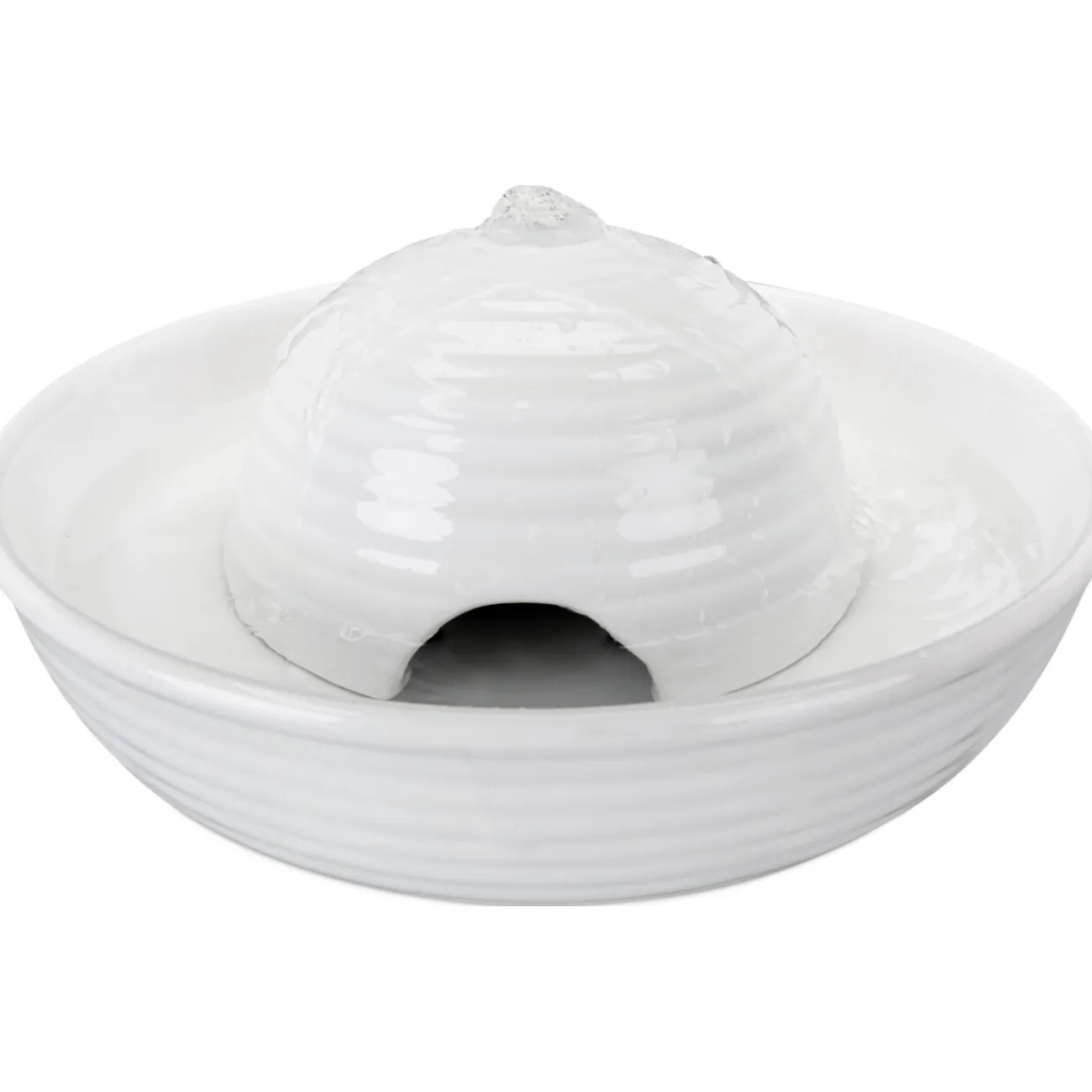 Trixie Fontaine à boire Vital Flow Mini, céramique, 0,8 l/ø 24×10 cm, blanc^ Fontaines