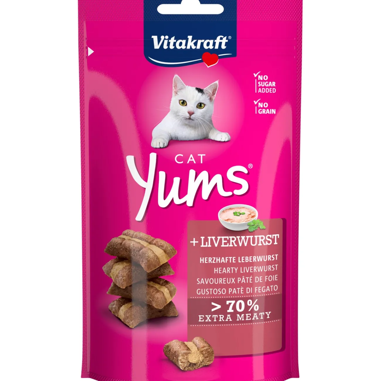 Vitakraft Cat Yums Saucisse pâté 9x40 g^ Friandises