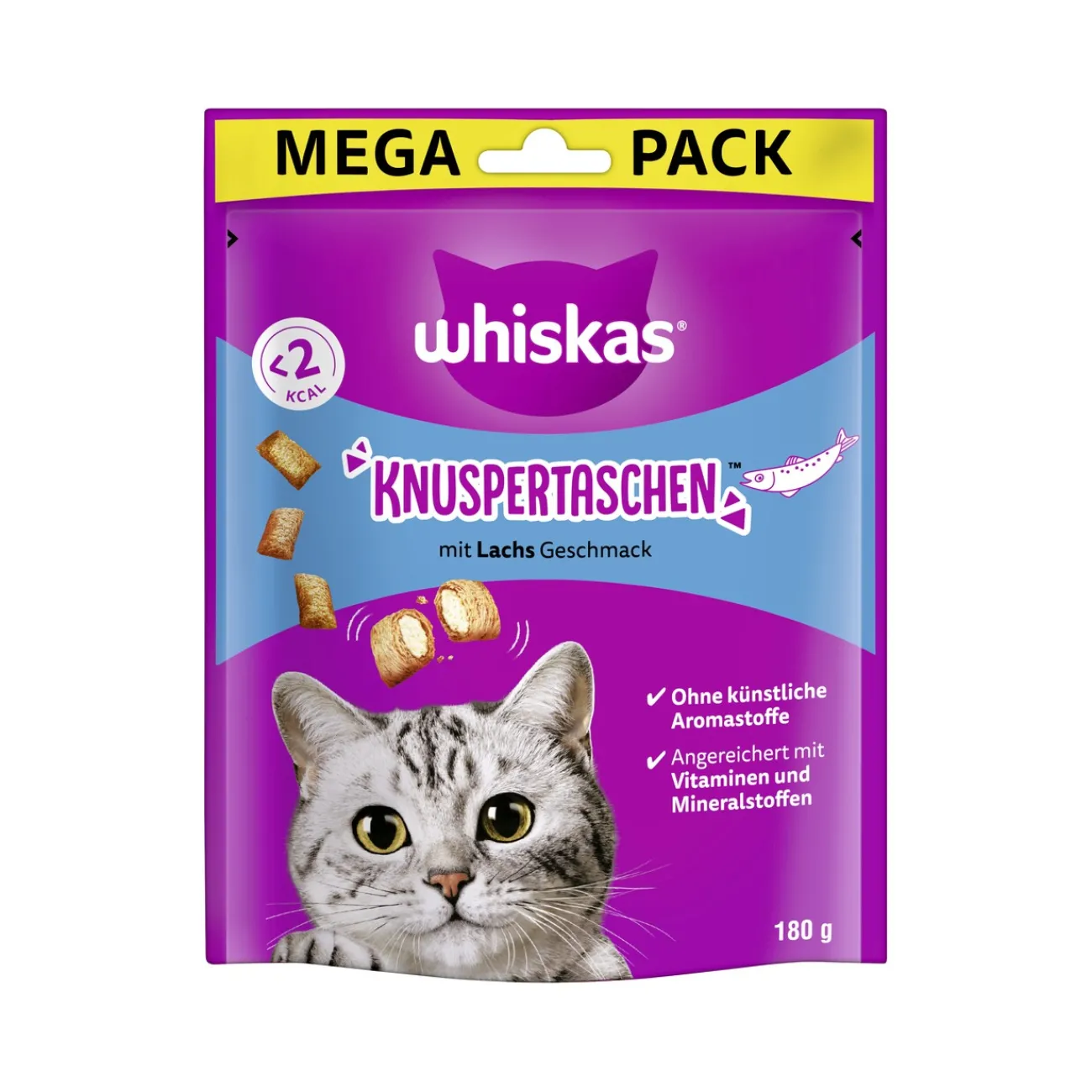 Whiskas Croquants Mega Pack poulet et fromage 180 g Saumon^ Friandises