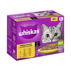 Whiskas Multipack 1+ sélection de volailles en sauce 12x85 g^ Nourriture Humide