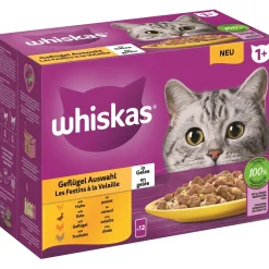 Whiskas Multipack 1+ sélection de volaille en gelée 12 x 85 g^ Nourriture Humide