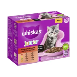 Whiskas Multipack Junior sélection classique en sauce 12x85 g^ Nourriture Humide|Nourriture
