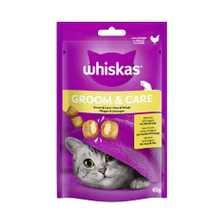 Whiskas Snack Groom & Care au poulet 8x45 g^ Friandises