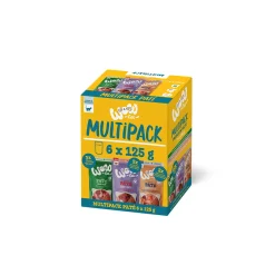 WOW Nourriture humide pour chat, Adulte, Multipack 6x125 g^ Nourriture Humide