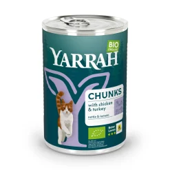 Yarrah Adult Bio Bouchées 12 x 405 g Dinde et poulet^ Nourriture Humide