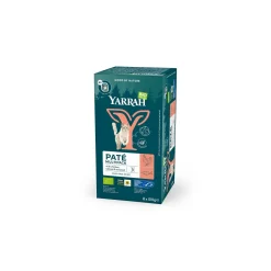 Yarrah nourriture humide bio chat barquettes multipack pâté saumon 8x100g^ Nourriture Humide